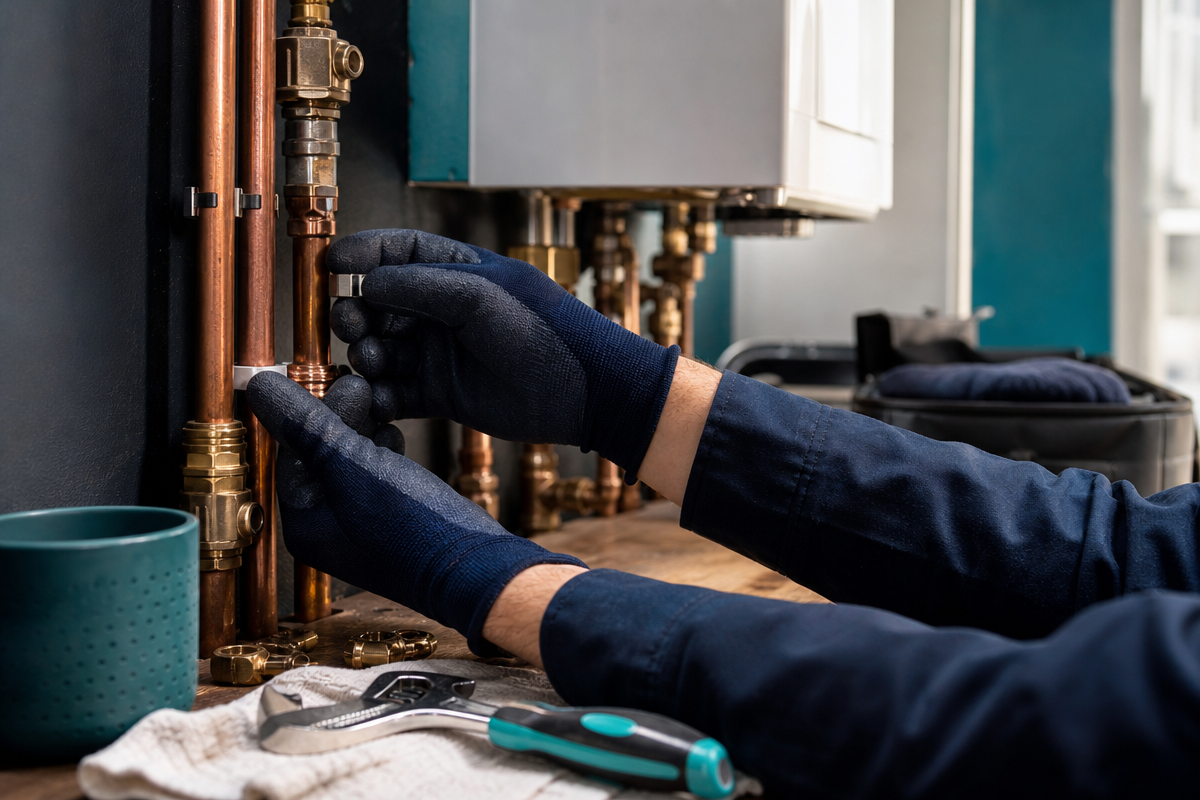 Vakkundig werk aan een verwarmingsinstallatie